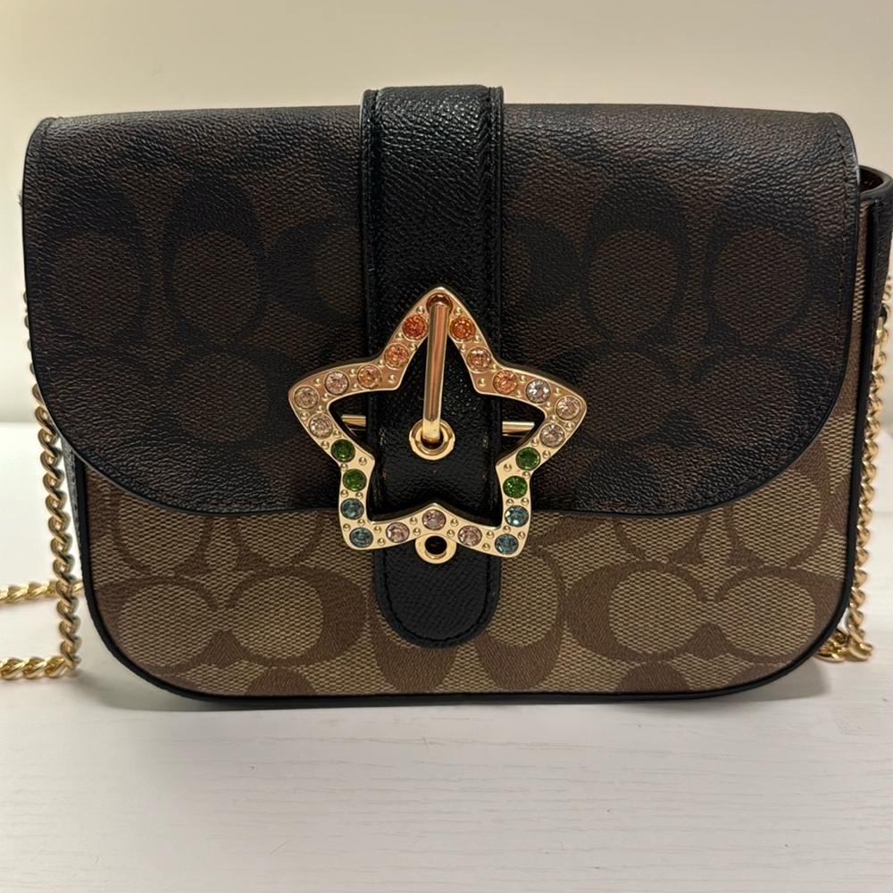 Coach Gemma Crossbody In Blocked Signature Canvas With Star Buckle ⭐️
